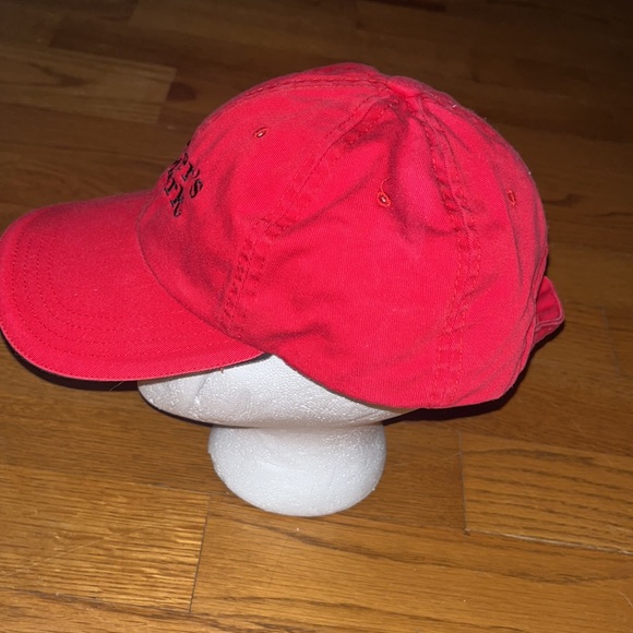 MAKERS MARK WHISKEY MENS ADJUSTABLE RED HAT CAP USED EMBROIDERED 100% COTTON - Picture 6 of 9